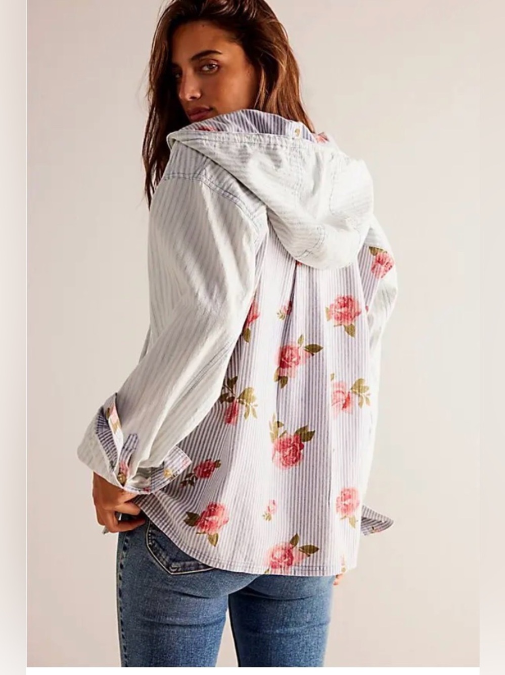 EUC Free People We The Free About To Slide Hoodie Shirt/Shacket XS-oversized